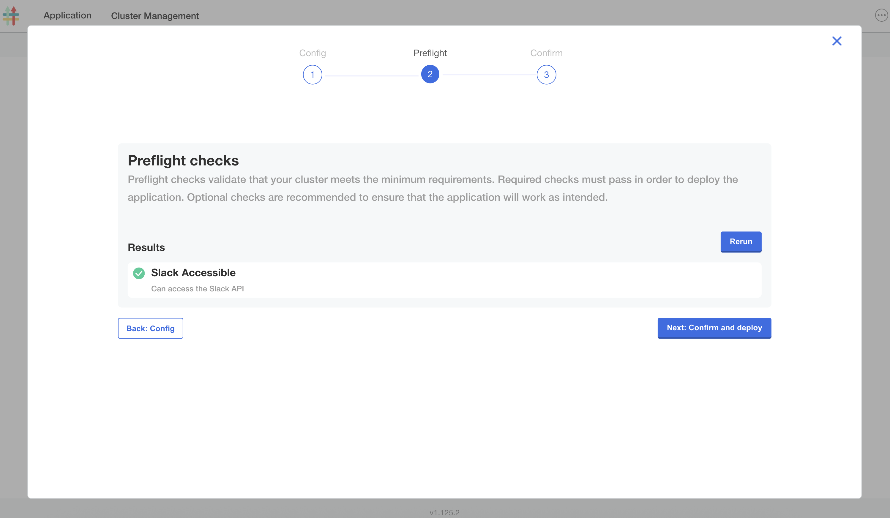 preflights screen in the upgrade wizard